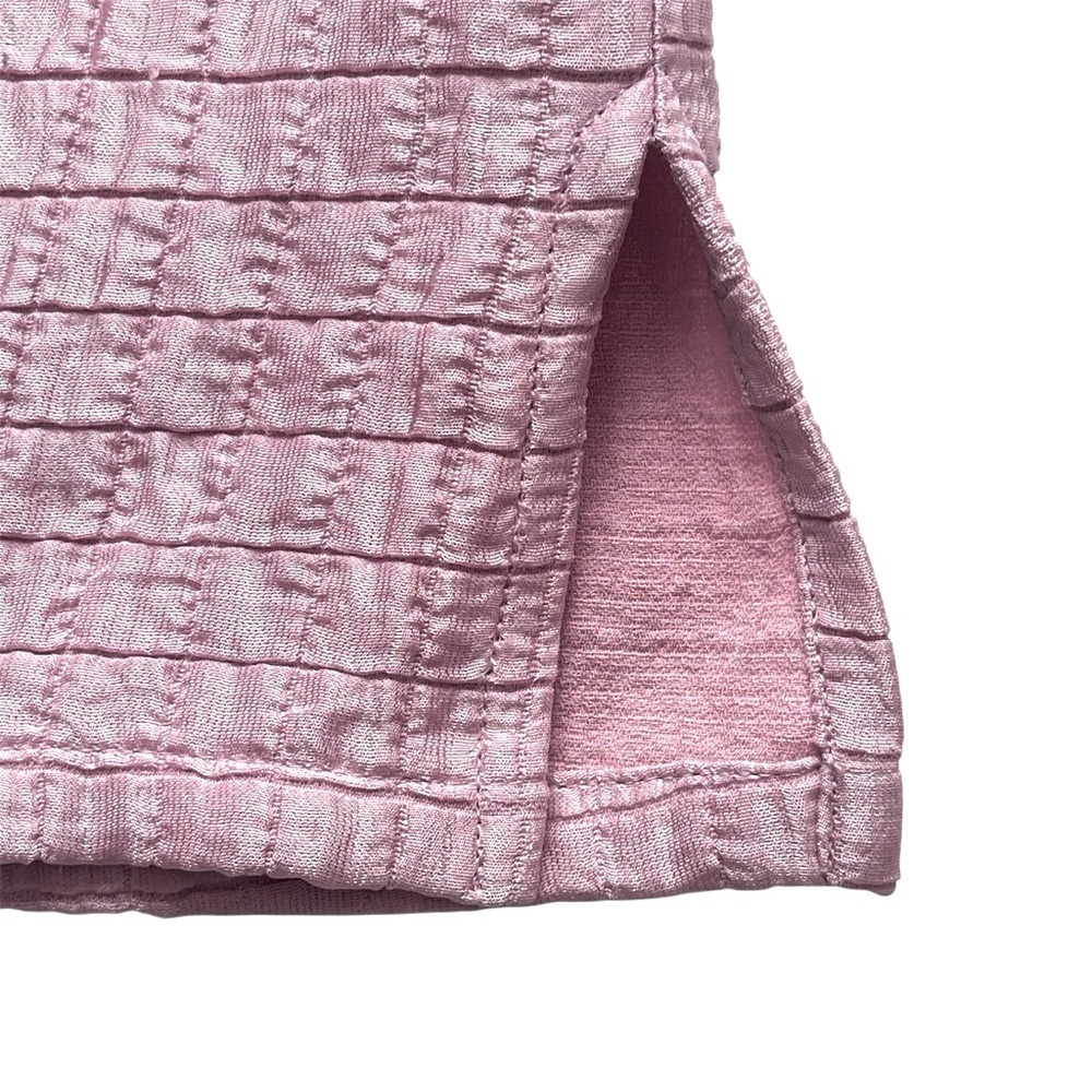 Eileen Fisher Silk and Linen Open Front Lightweight Blazer Quilted Pink Size S - Picture 4 of 5